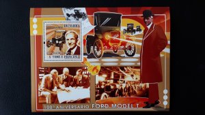 Old cars - Ford T - Sao Tome and Principe 2008. - Complete SS + Bl ** MNH