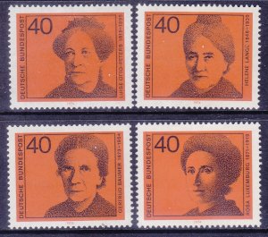 Germany 1128-31 MNH 1974 Honoring German Women - Writers & Leaders Set of 4