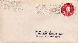 United States A.P.O.'s 2c Washington Circular Die Envelope Overprinted Air 6c...