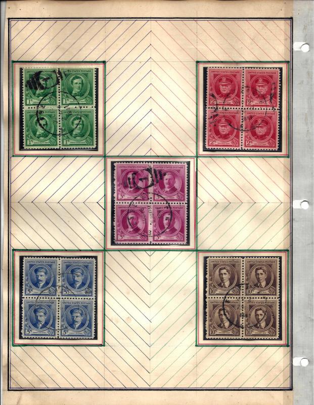 859-893 Mint and Used... Blocks of 4... (2) Complete Sets... SCV $196.60