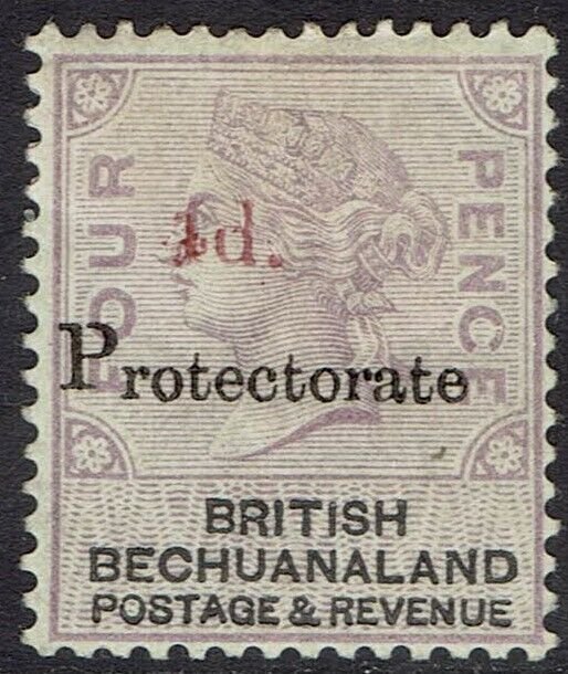 BECHUANALAND PROTECTORATE 1888 QV 4D ON 4D RED OVERPRINT 