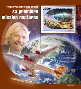 Niger - 2022 Virgin Orbit Launch Provider - Stamp Souvenir Sheet - NIG220359b1