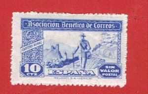 SPAIN CINDERELLA 1944 10c ASOCIATION BENEFICA de CORREOS - MH