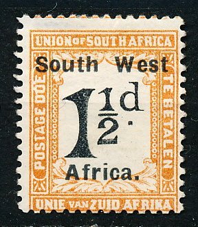 South West Africa #J23a Single MH