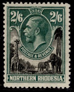 NORTHERN RHODESIA GV SG12, 2s 6d black & green, NH MINT. Cat £30.