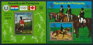 [105600] Paraguay 1975 Olympic games Montreal decathlon 2 Souv. Sheets MNH