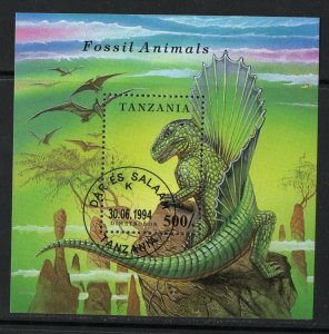 Thematic stamps TANZANIA 1994 PREHISTORIC M/S1806 used