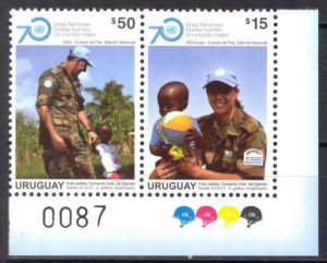 Uruguay 2015 70th anniversary of the UN United Nation Soldiers MNH