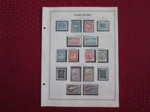 United Nations, 59 Stamps in Mounts on 4 Harris Album Pages, MNH,1953-1960, C372