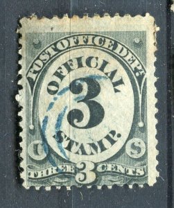 USA; 1870s early classic Official issue fine used 3c. value