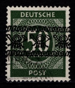 Germany [British/US Zone] 1948 Optd. Band Posthorns, 50pf [Used]