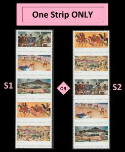 US 5372-5376 5376a Post Office Murals forever strip (5 stamps) MNH 2019 