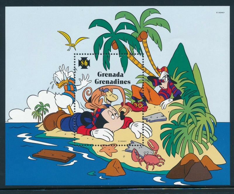 Disney Grenada Grenadines - MNH Souvenir Sheet Mickey's Island #1770 (1995)