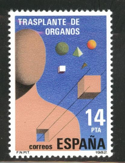 SPAIN Scott  2297 MNH** 1982 Organ Transplant stamp