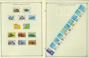 Turks & Caicos 1945-1986 Mint Hinged on Scott International Pages Thru 1999