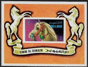 Umm Al Qiwain Michel's #Block 36 MNH S/Sheet - Horses
