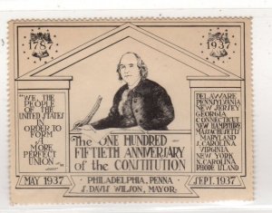 USA - 150th Anniversary of the Constitution, 1937 Philadelphia PA - MNH