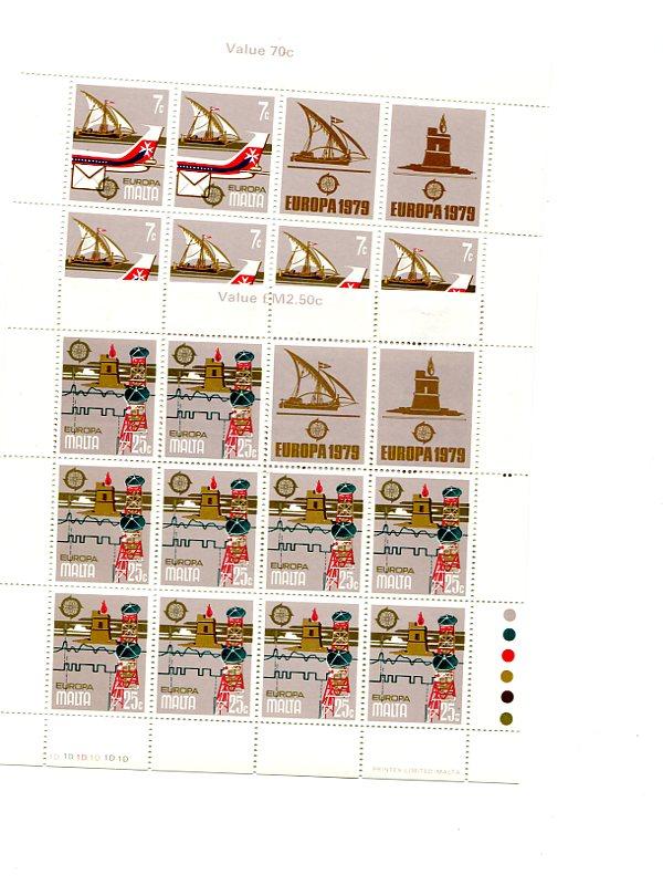 Malta   1979  Europa sheets VF NH  - Lakeshore Philatelics