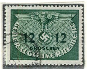 GERMANY; POLISH OCCUPATION 1940 early Official fine used 12g. value