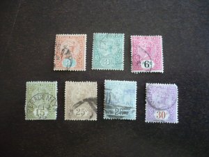 Stamps - Ceylon - Scott# 132-134,136,138-140 - Used Part Set of 7 Stamps