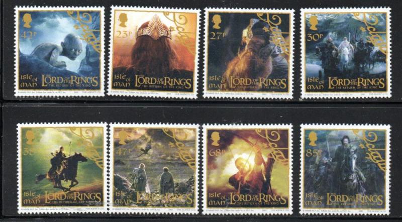 Isle of Man Sc 1013-0 2003 Lord of the Rings stamp set mint NH