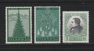 Iceland 306-308 Sets MH Various