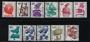 Germany Berlin Scott # 9N316 - 9N325, used, cpl.set