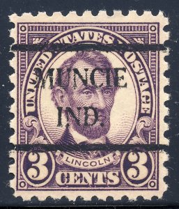 Muncie IN, 584-42 Bureau Precancel, 3¢ Lincoln