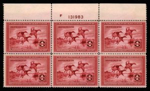 RW2  FEDERAL PLATE BLOCK OF 6 - 1935 MOGNH  F/VF EST. 7000.00 (ESP#1650)