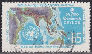 Ceylon 469 UN Emblem & Map 1972