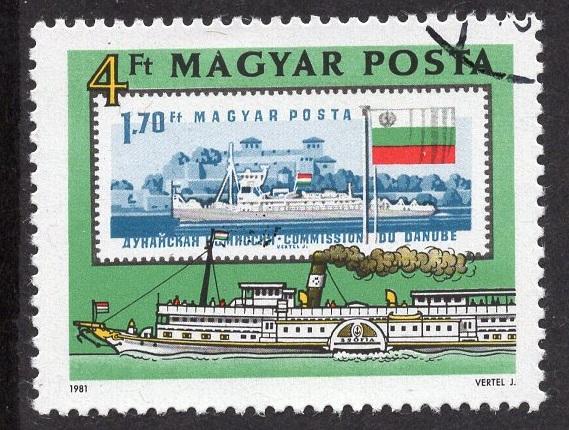 Hungary  #2709 1981 cancelled  Danube commission  4fo. Zsofia