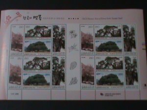 KOREA-2010-SC#2332 HISTORIC TREES IN KOREA MNH-SHEET WITH 4 COMPLETE SETS-VF