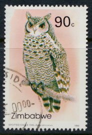 Zimbabwe SG 852  SC# 684  Used   Owls   see detail and scan