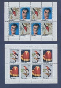 PENRHYN - Scott 93-96, 96c, & 96d - MNH S/S - birds, Captain Cook - 2 SCANS ---c