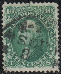 USA #68 VF/XF, town cancel, robust color, SELECT!