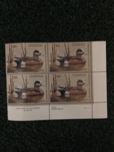 RW77 2010 Plate# Block - US Federal Duck Stamp - Mint OG EXtra Fine NH