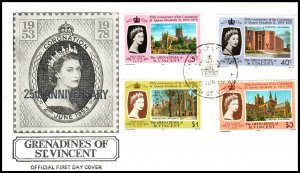 St Vincent Grenadines 153-156 U/A FDC