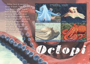 Tuvalu 2017 - Octopus - Marine Life - Sheet of 4 Stamps - MNH
