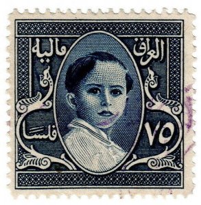(I.B) Iraq Revenue : Duty Stamp 75f (King Faisal II)