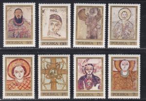 Poland Scott 1800-1807 MNH** 1971 Frescoe set