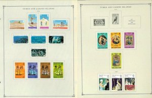 Turks & Caicos 1945-1986 Mint Hinged on Scott International Pages Thru 1999