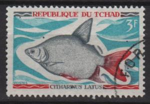 Chad 1969 - Scott 219 used - 3 fr, Fish