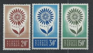 CYPRUS SC# 244-6 F-VF MNH 1964