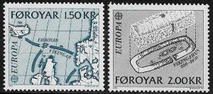 Faroe Is #81-2 MNH Set - 1982 Europa - Vikings