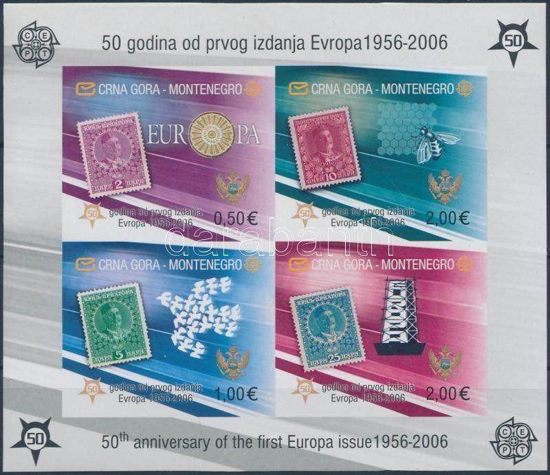 Montenegro stamp 50th anniversary of Europa CEPT imperf block MNH 2006 WS190534