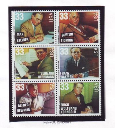 USA  Sc 3344a 1999 33c Hollywood Composers stamps NH