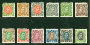 ICELAND #176-87 Complete Chr. X Redrawn set, og, NH Facit $3,795.00