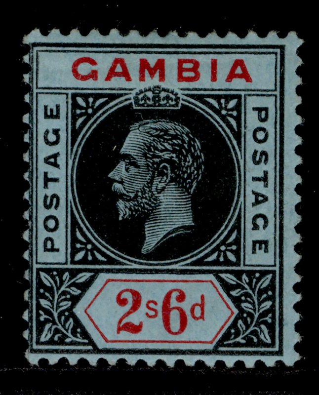 GAMBIA GV SG100, 2s 6d black & red/blue, M MINT. Cat £11.