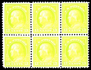 U.S. #513 MINT BLOCK OF 6 OG LH