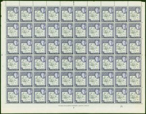 Falkland Islands Dep 1946 1d Black & Violet SGG2 & G2a V.F MNH Complete Sheet...